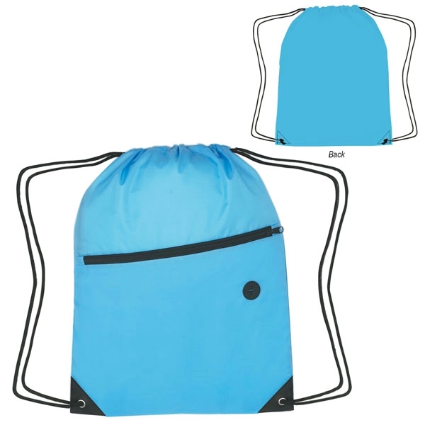 Headphone Slot Drawstring Polyester Bags - Headphone Slot Drawstring Polyester Bags - Image 6 of 14