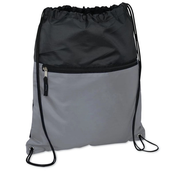 Front Zipper Pocket Drawstring Sportpack - Front Zipper Pocket Drawstring Sportpack - Image 7 of 8