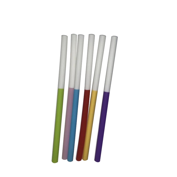 Reusable Duotone Straight Silicone Straw - Reusable Duotone Straight Silicone Straw - Image 2 of 3