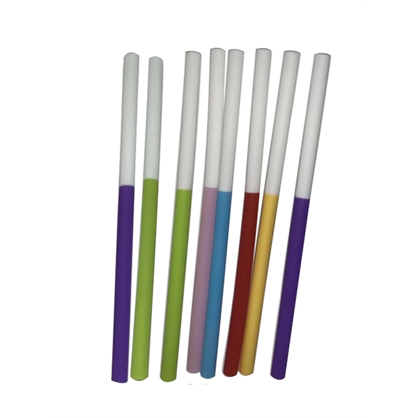 Reusable Duotone Straight Silicone Straw - Reusable Duotone Straight Silicone Straw - Image 0 of 3