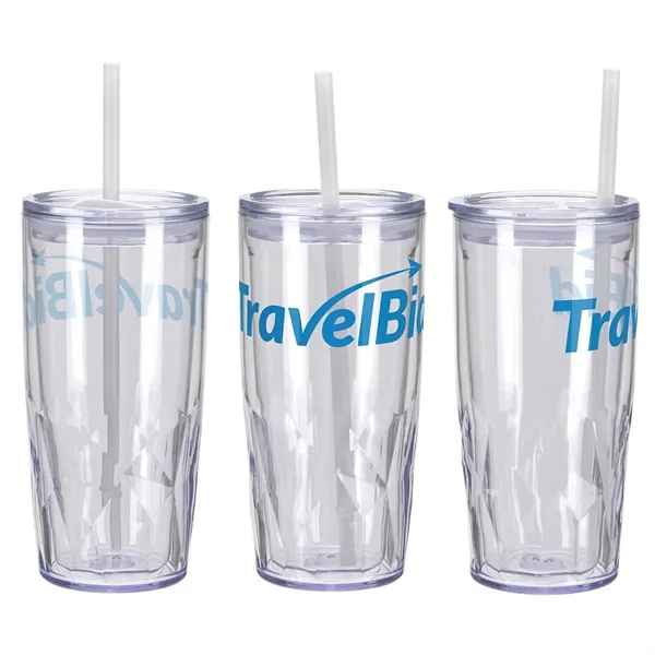 Luster 16 oz 2-in-1 Recycled Acrylic Straw Tumbler