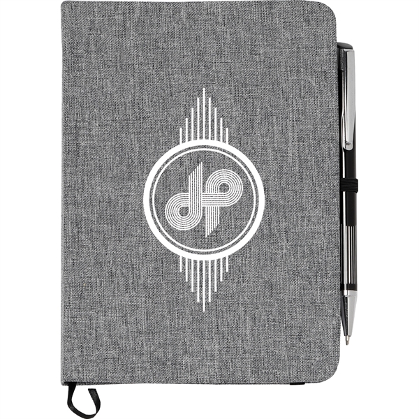 5" x 7" FSC® Mix Heathered Bound Notebook - 5" x 7" FSC® Mix Heathered Bound Notebook - Image 8 of 16