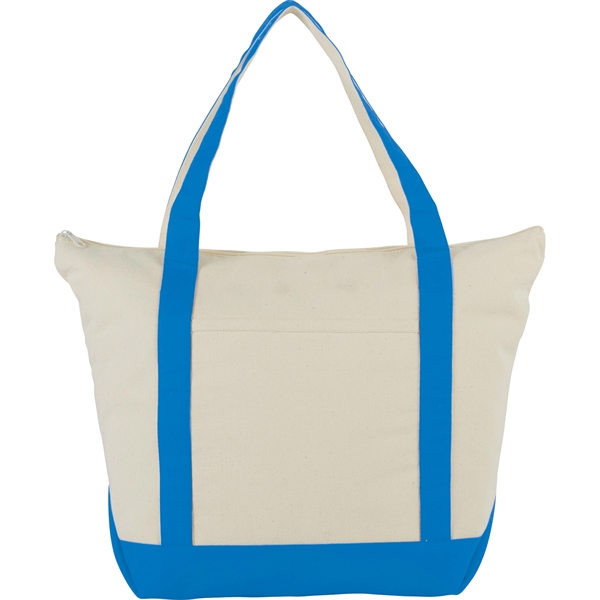 Classic 12oz Cotton Canvas Zippered Boat Tote - Classic 12oz Cotton Canvas Zippered Boat Tote - Image 4 of 20