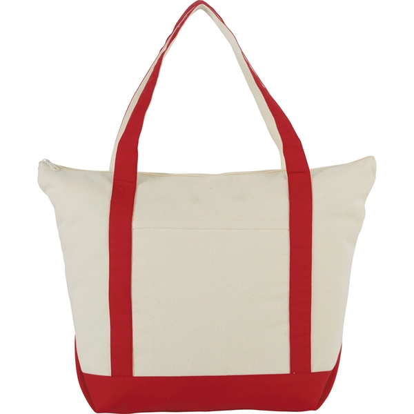 Classic 12oz Cotton Canvas Zippered Boat Tote - Classic 12oz Cotton Canvas Zippered Boat Tote - Image 8 of 20