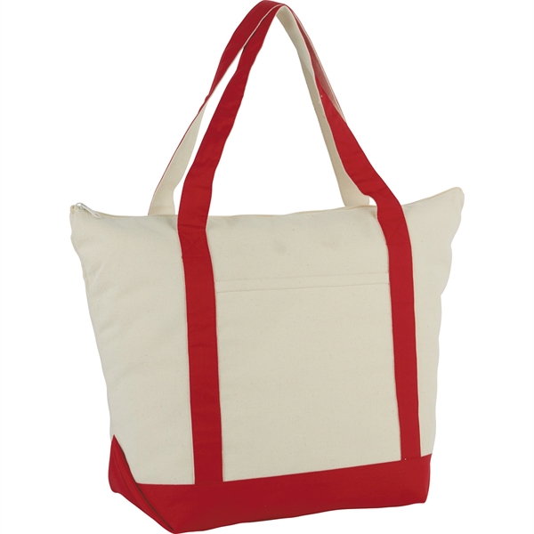 Classic 12oz Cotton Canvas Zippered Boat Tote - Classic 12oz Cotton Canvas Zippered Boat Tote - Image 9 of 20