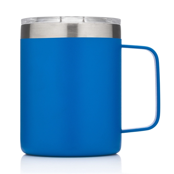 12 oz. Travel Stainless Insulated Coffee Mug w/ handle & lid - 12 oz. Travel Stainless Insulated Coffee Mug w/ handle & lid - Image 6 of 8