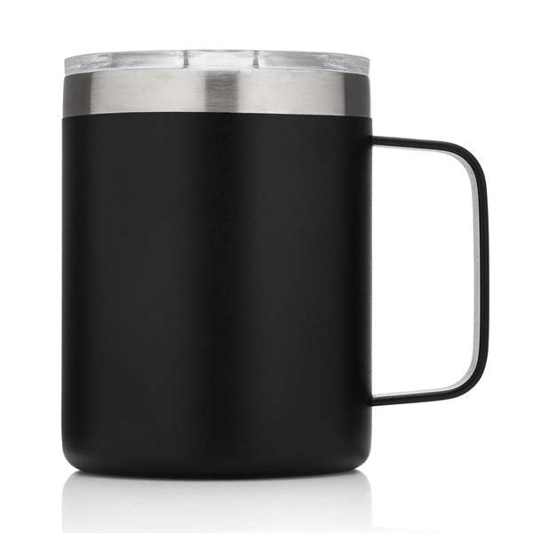 12 oz. Travel Stainless Insulated Coffee Mug w/ handle & lid - 12 oz. Travel Stainless Insulated Coffee Mug w/ handle & lid - Image 2 of 8