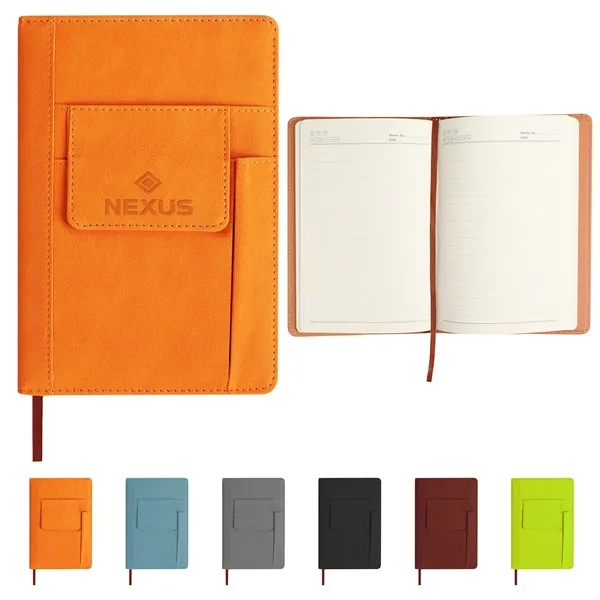 A5 PU Leather Journal Notebook W/ Pocket&Pen Holder