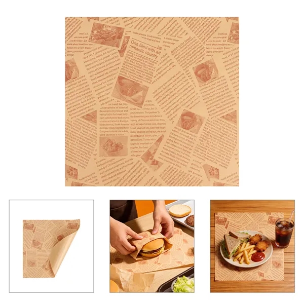 11.8" Greaseproof Deli Wax Paper Sandwich Wrapping