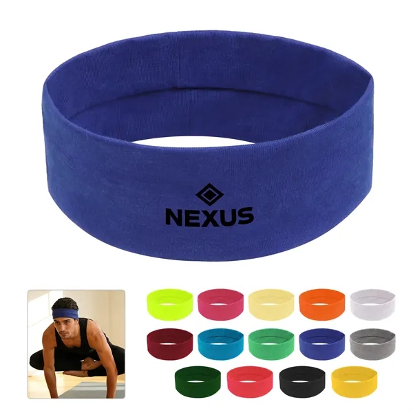 Non Slip Cotton Sports Running Headband Absorb Sweat