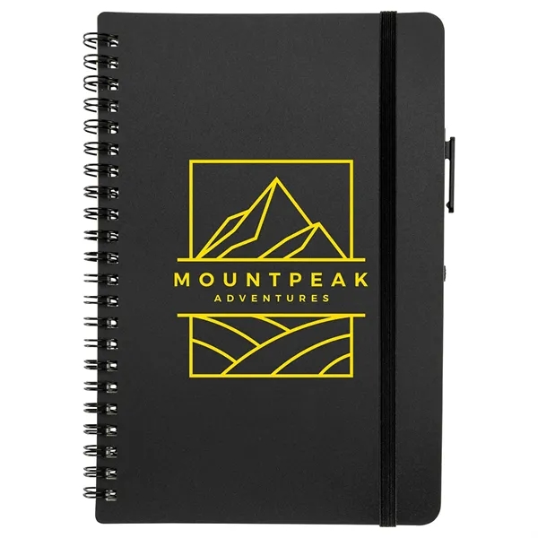 Avignon Repreve® Recycled Hardcover Spiral Notebook with Pe