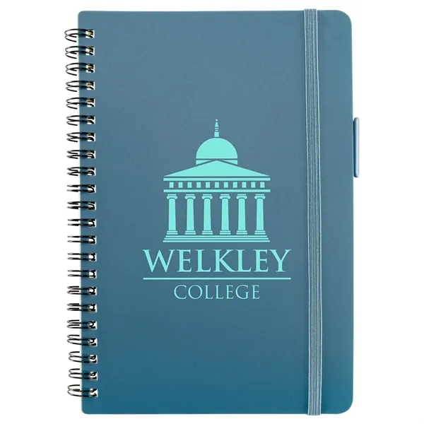 Avignon Repreve® Recycled Hardcover Spiral Notebook with Pe