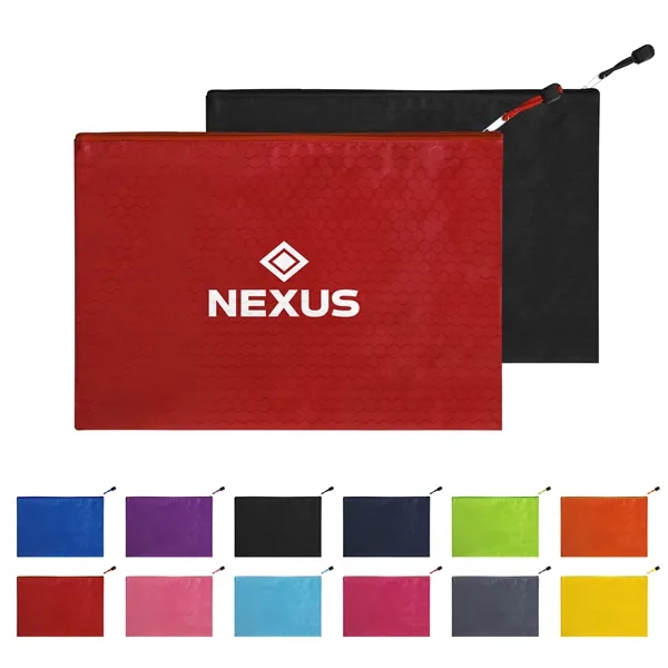 A4 Oxford Waterproof Zipper Pouch File Bag