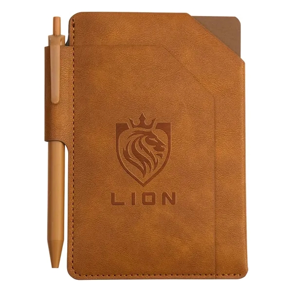 Custom Protege Mini Notebook With Pen & Front Pocket