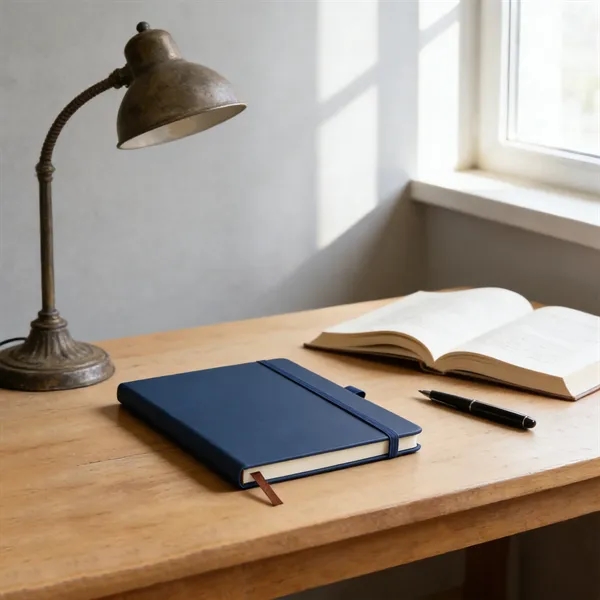 A5 PU Leather Business Notebook W/ Elastic Band