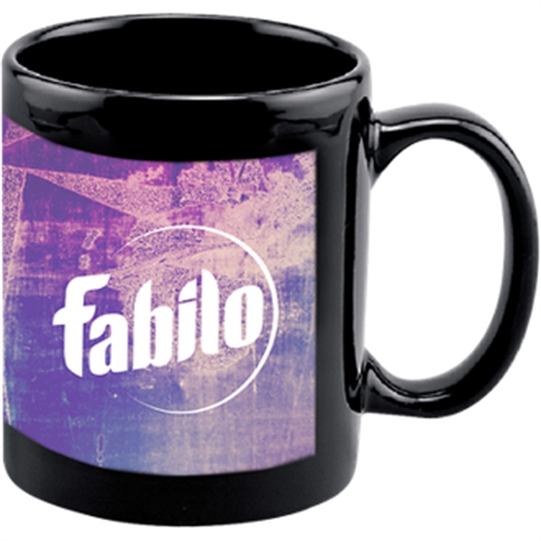 11 oz Full Color Black Stoneware Executive Mug - 11 oz Full Color Black Stoneware Executive Mug - Image 1 of 2