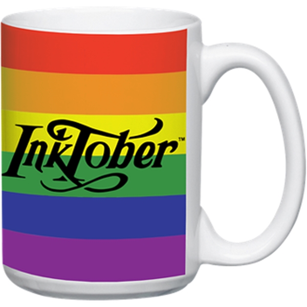 15 oz Full Color White Stoneware Magna Mug - 15 oz Full Color White Stoneware Magna Mug - Image 3 of 5