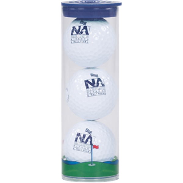 Clear Tube with 3 Wilson Chaos Golf Ball - Clear Tube with 3 Wilson Chaos Golf Ball - Image 1 of 1