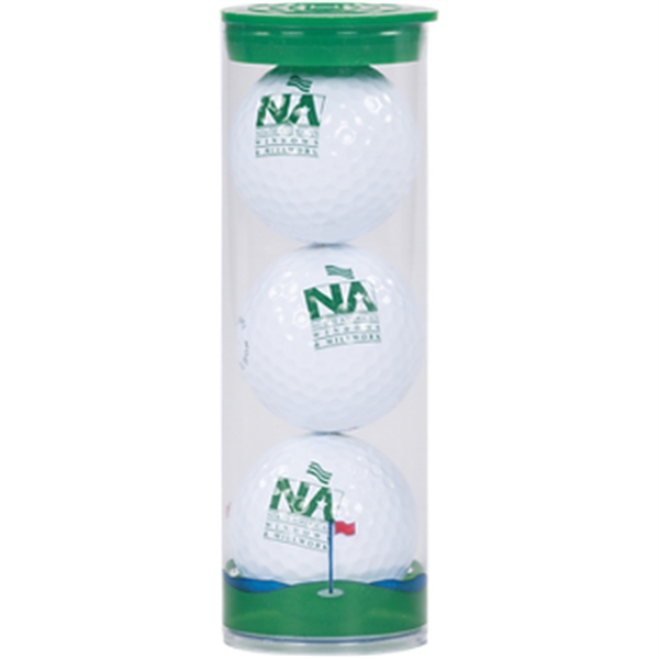 3 Golf Ball Clear Tube - 3 Golf Ball Clear Tube - Image 2 of 2