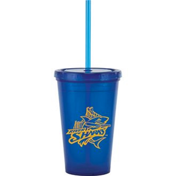 16 oz  Tumbler with Straw - 16 oz  Tumbler with Straw - Image 2 of 5