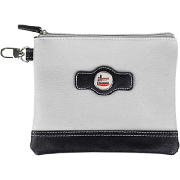 Two Tone Zipper Valuables Pouch - Two Tone Zipper Valuables Pouch - Image 4 of 4