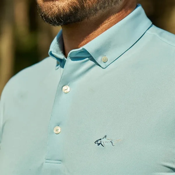 Gregnorman® Button-Down Freedom Pique UPF 20+ Stripe Polo