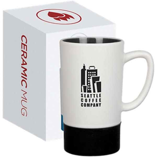 Custom 16 oz Ceramic Mug with Silicone Accent