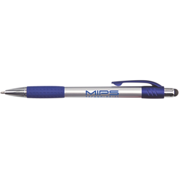 Silver Stylus Pen w/ Metallic Accents - Silver Stylus Pen w/ Metallic Accents - Image 1 of 8
