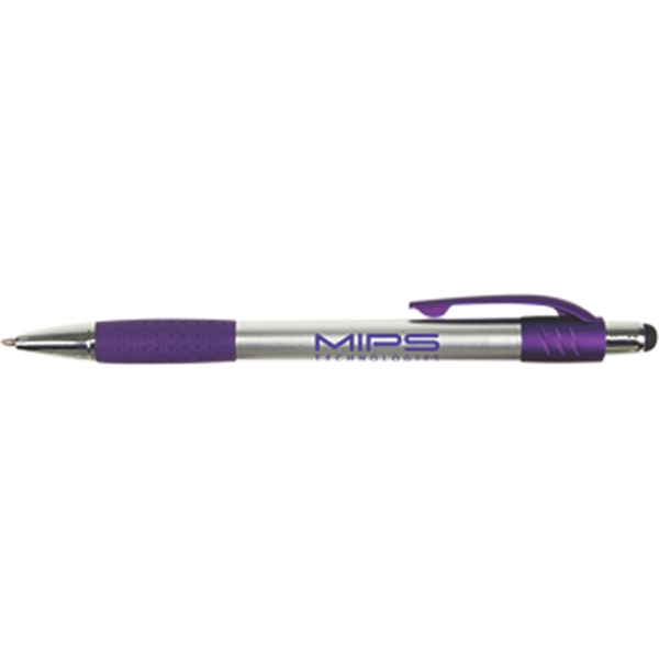 Silver Stylus Pen w/ Metallic Accents - Silver Stylus Pen w/ Metallic Accents - Image 6 of 8