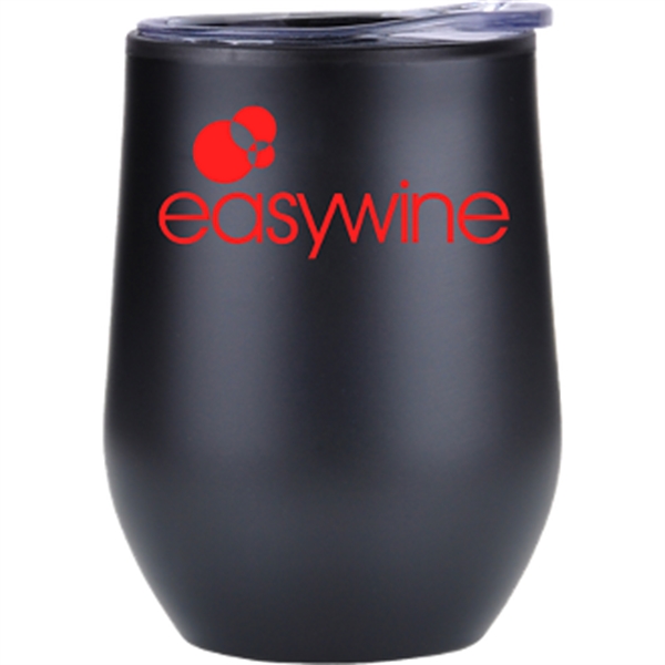 12 oz Stainless Wine Tumbler w/ Plastic Liner - 12 oz Stainless Wine Tumbler w/ Plastic Liner - Image 4 of 5