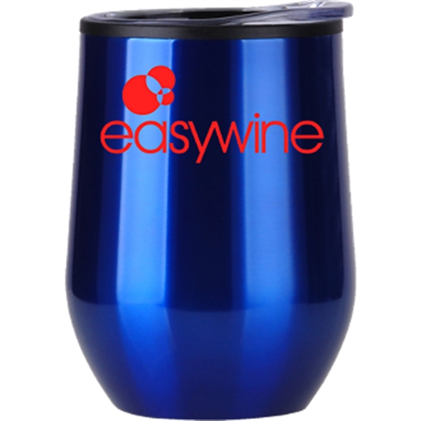 12 oz Stainless Wine Tumbler w/ Plastic Liner - 12 oz Stainless Wine Tumbler w/ Plastic Liner - Image 5 of 5