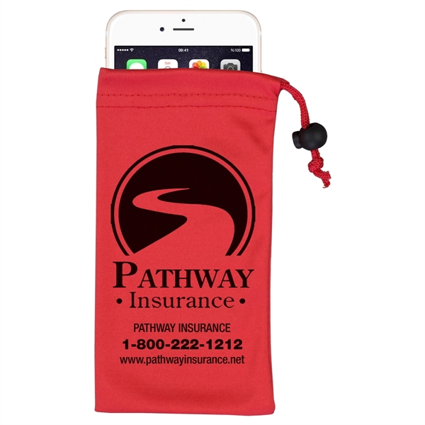 Clean-n-Carry Microfiber Drawstring Pouch For Cell Phones - Clean-n-Carry Microfiber Drawstring Pouch For Cell Phones - Image 2 of 14