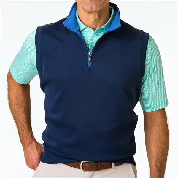 Fairway & Greene Men's "Caves" Tech Quarter-Zip Vest