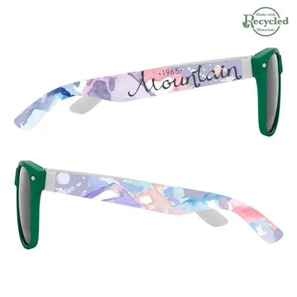 Full Color Colorblock Malibu Sunglasses