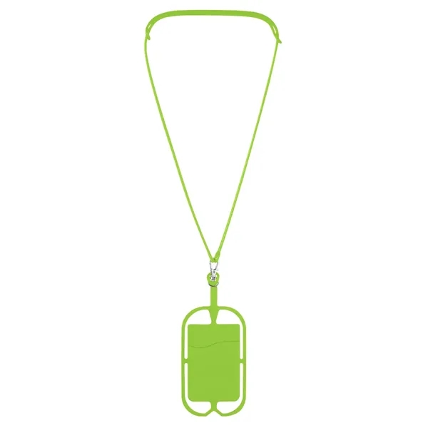 Custom Silicone Lanyard with Phone Holder & Wallet