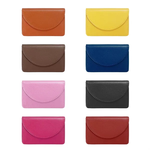 Magnetic Flip Leather Business Card Holder Case