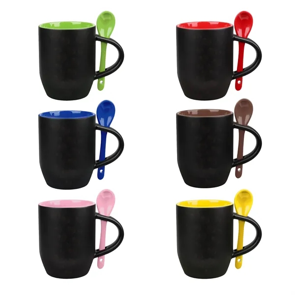 11Oz Magic Color Changing Ceramic Mug With Spoon