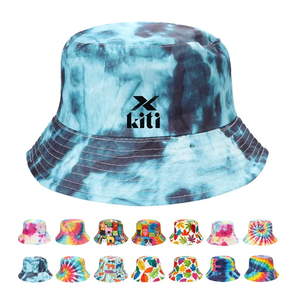 Full Color Travel Bucket Hat Reversible Sun