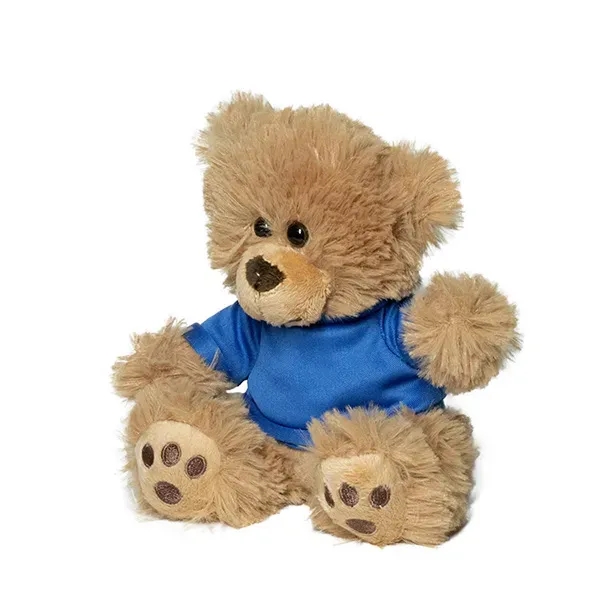 Custom 6" Plush Teddy Bear With Choice of T-Shirt Color