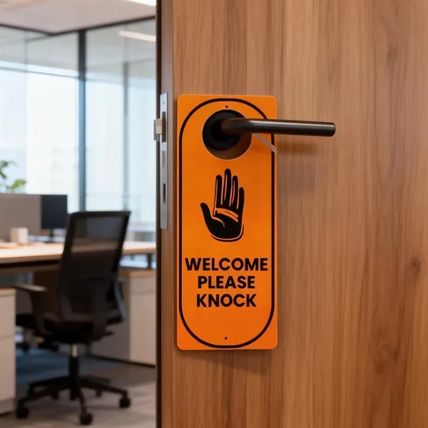 Double Sided Custom PVC Door Hanger Sign 10.2"x4"