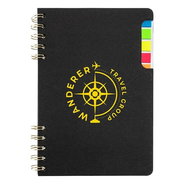 Custom Praxis Recycled Spiral Notebook with Sticky Flags