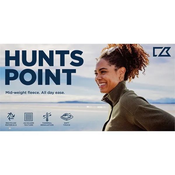 Cutter & Buck Hunts Point Recycled Fleece Mens Hybrid Ful...