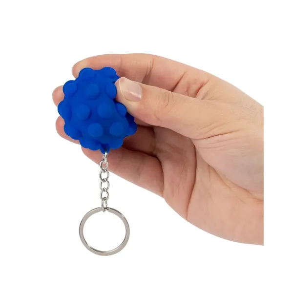 Recycled Push Pop Bubble Ball Fidget Sensory Keychain