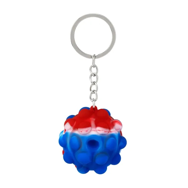 Recycled Push Pop Bubble Ball Fidget Sensory Keychain