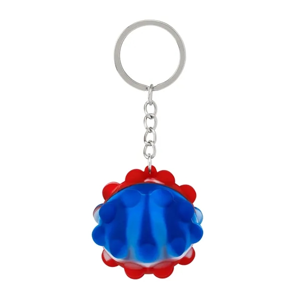 Recycled Push Pop Bubble Ball Fidget Sensory Keychain