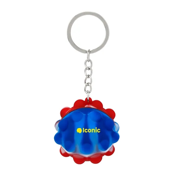 Recycled Push Pop Bubble Ball Fidget Sensory Keychain