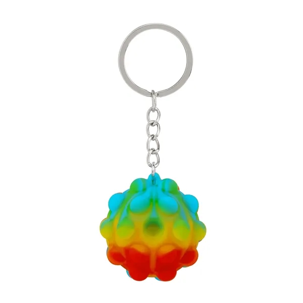 Recycled Push Pop Bubble Ball Fidget Sensory Keychain