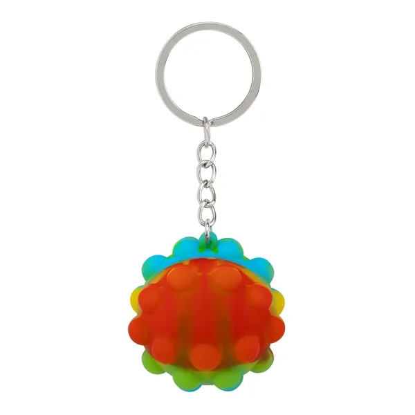 Recycled Push Pop Bubble Ball Fidget Sensory Keychain