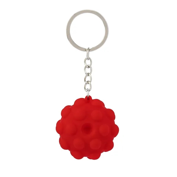 Recycled Push Pop Bubble Ball Fidget Sensory Keychain