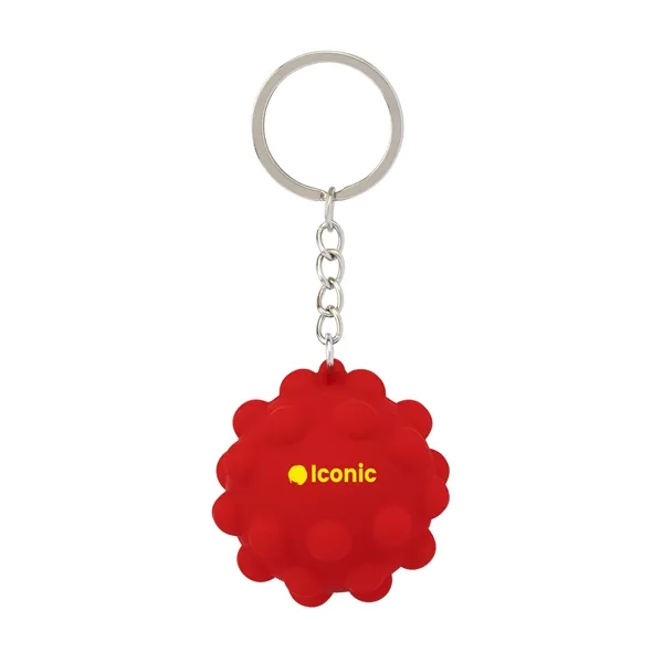Recycled Push Pop Bubble Ball Fidget Sensory Keychain